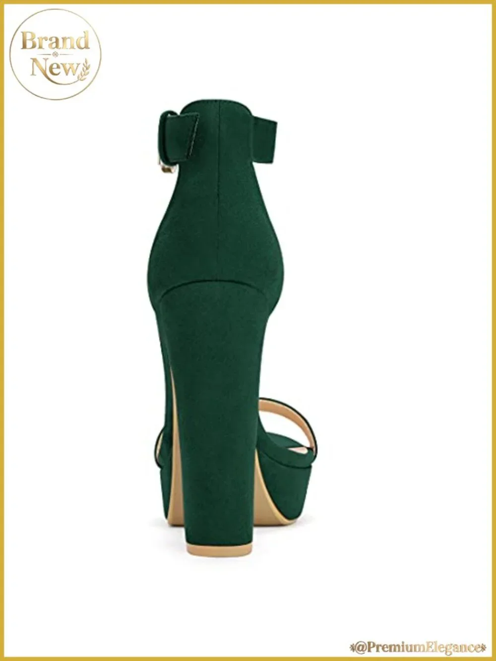 Faux Suede Platform Chunky High Heel Ankle Strap Sandals
